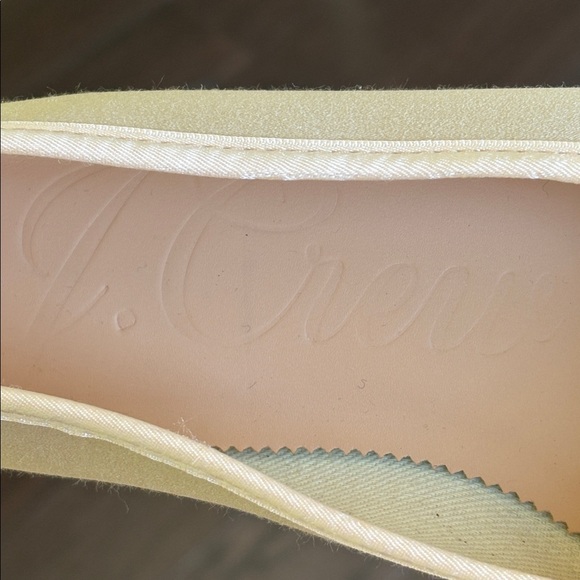 J. Crew Satin Pleated Toe Pale Petal Pink Ribbon Tie Ballet Flats Size 7.5 - Picture 7 of 10